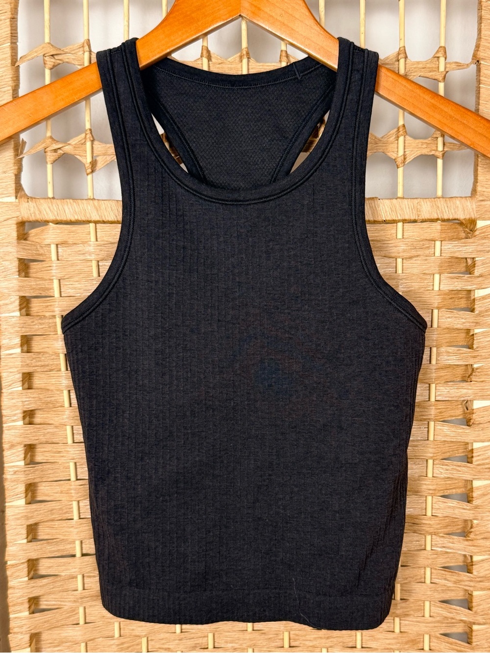 Lululemon Ebb to Street Cropped Racerback Tank Black Size 4